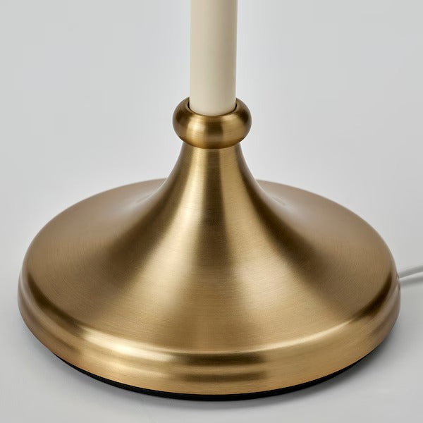 IKEA FLYGHOJD Table lamp, brass/beige | IKEA Table Lamps | Eachdaykart