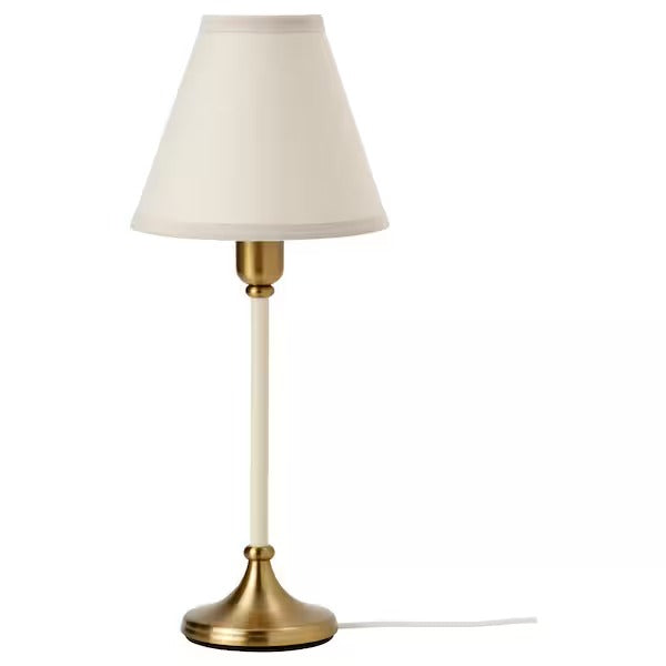 IKEA FLYGHOJD Table lamp, brass/beige | IKEA Table Lamps | Eachdaykart