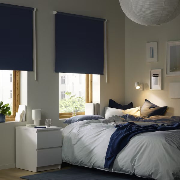 IKEA Fridans block out roller blind blue