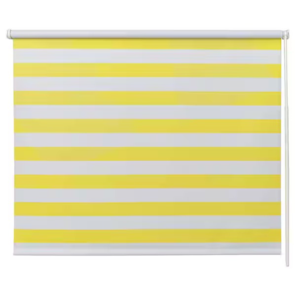 IKEA Fridans block out roller blind white yellow striped
