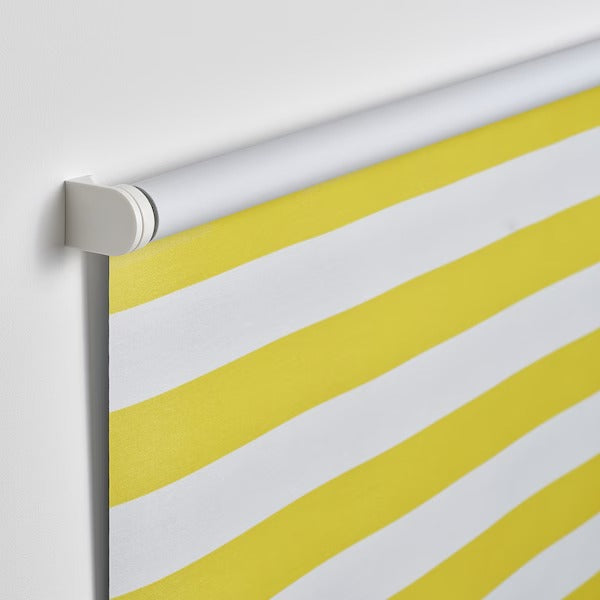 IKEA Fridans block out roller blind white yellow striped