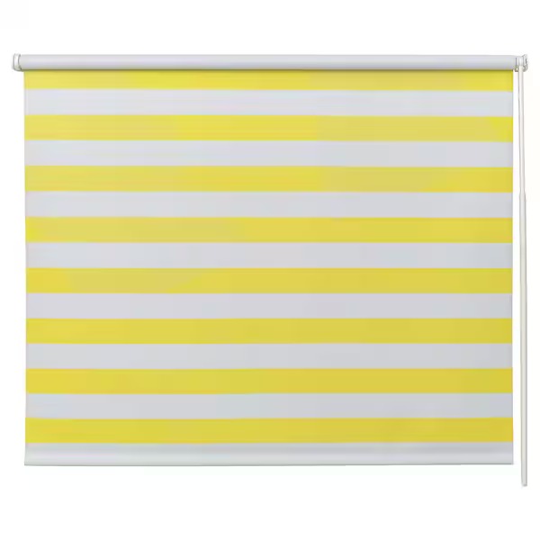IKEA Fridans Verdunkelungsrollo weiß gelb gestreift
