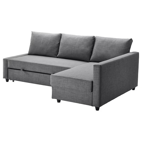 IKEA Friheten corner sofa bed with storage skiftebo dark grey