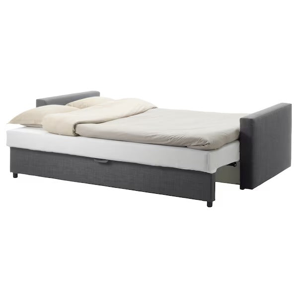 IKEA Friheten three seat sofa bed skiftebo dark grey