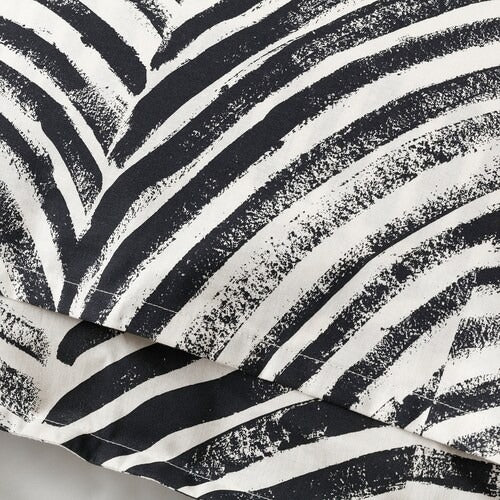 IKEA FRODD Pillowcase, black/stripe, 50x80 cm (20x31 ") | IKEA Bed linen | Eachdaykart