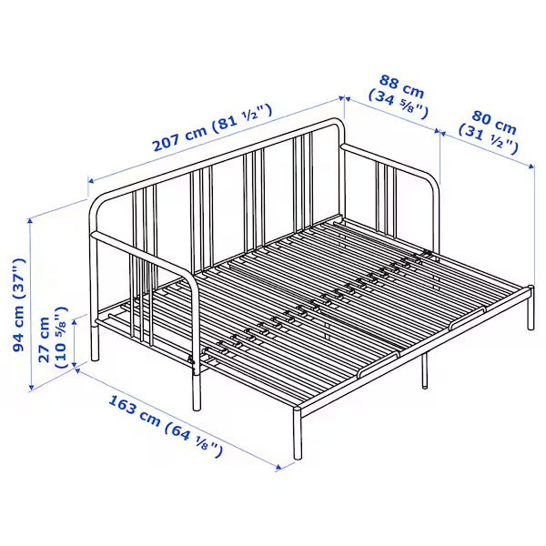 IKEA Fyresdal day bed frame black