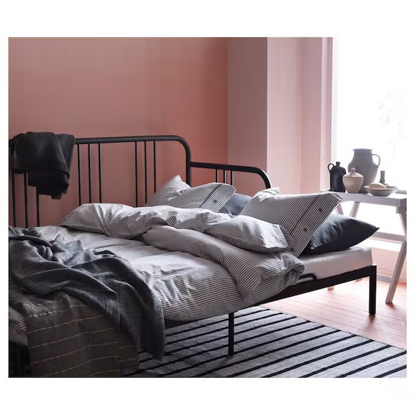 IKEA Fyresdal day bed with 2 mattresses black agotnes firm