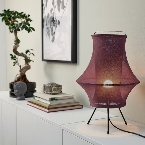 IKEA FYXNAS Table lamp, dark red | IKEA Table Lamps | Eachdaykart