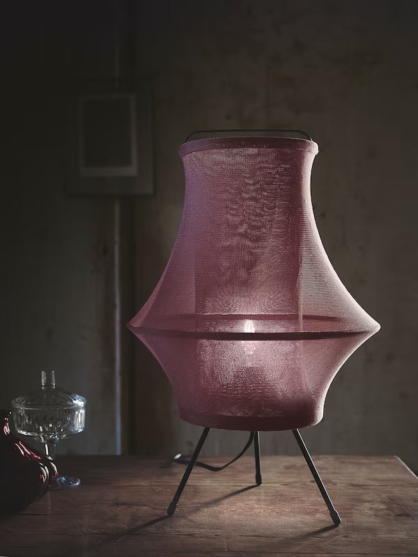 IKEA FYXNAS Table lamp, dark red | IKEA Table Lamps | Eachdaykart