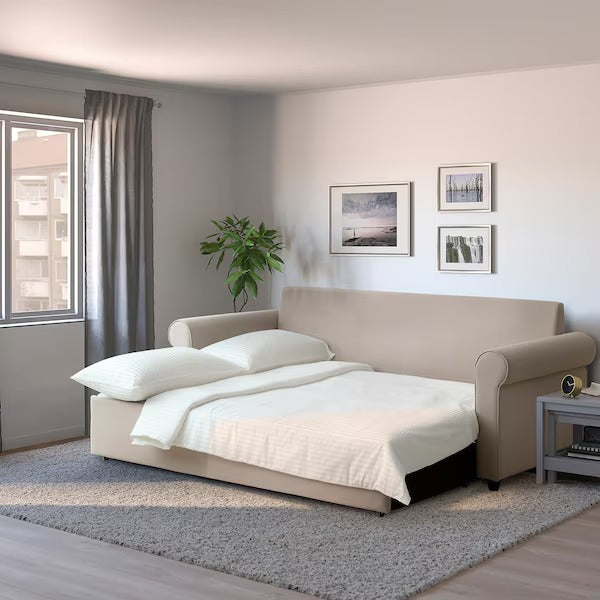 IKEA Gammalbyn 3 seat sofa bed beige
