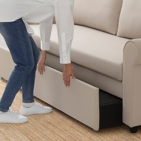 IKEA Gammalbyn 3 seat sofa bed beige