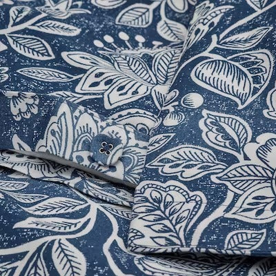 IKEA GLESSTARR Bettbezug und Kissenbezug, dunkelblau/weiß, 150x200/50x80 cm (59x79/20x31 ") | IKEA Bettwäsche | Eachdaykart