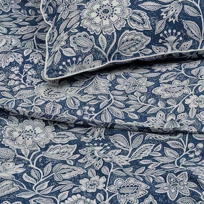 IKEA GLESSTARR Bettbezug und Kissenbezug, dunkelblau/weiß, 150x200/50x80 cm (59x79/20x31 ") | IKEA Bettwäsche | Eachdaykart