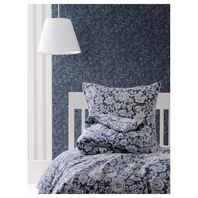 IKEA GLESSTARR Duvet cover and pillowcase, dark blue/white, 150x200/50x80 cm (59x79/20x31 ") | IKEA Bed linen | Eachdaykart