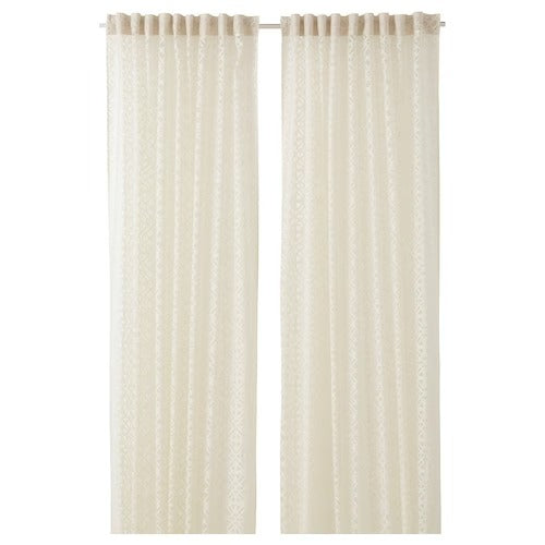 IKEA GOKVALLA Curtain, off-white, 145x250 cm (57x98 ") | IKEA Curtains | Eachdaykart