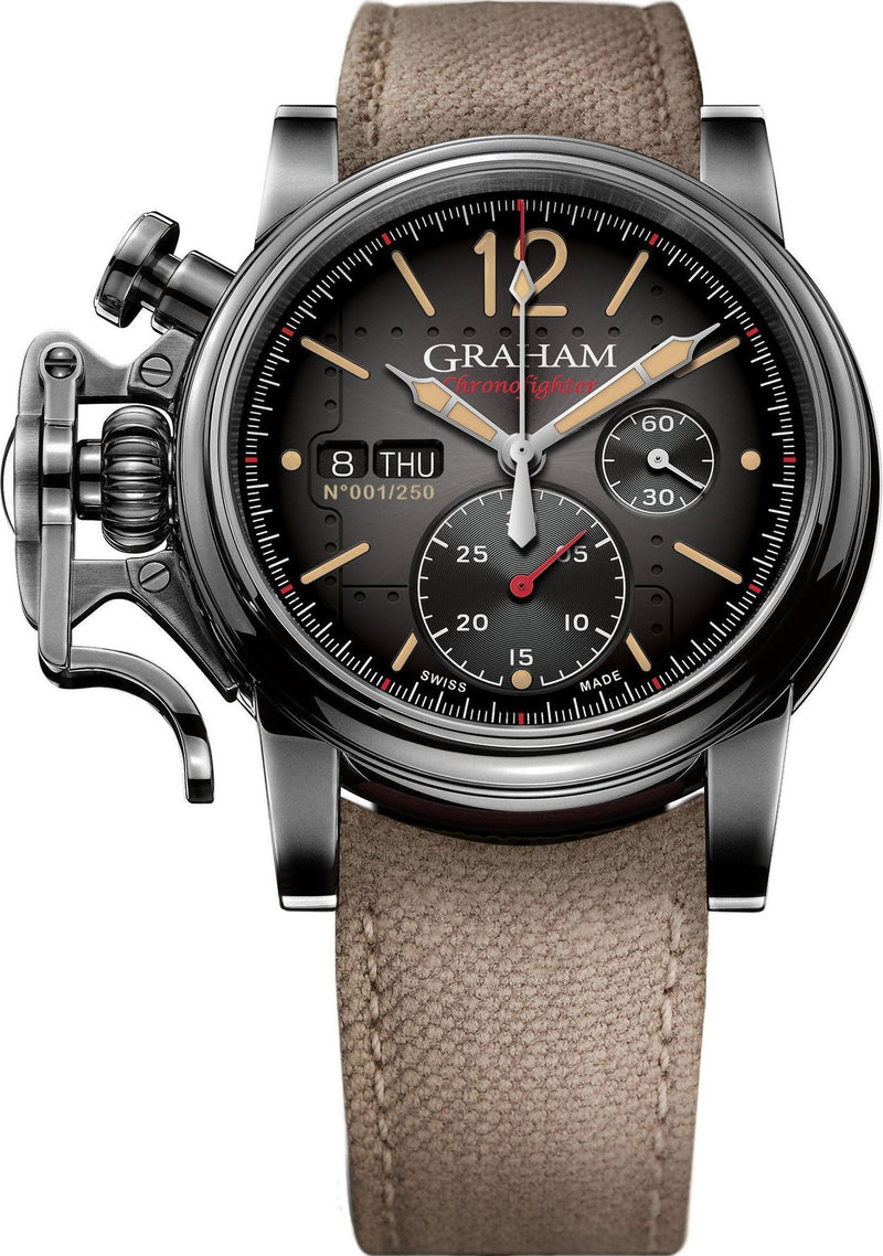 Graham Chronofighter Vintage Aircraft Black PVD Automatic Watch for Men
