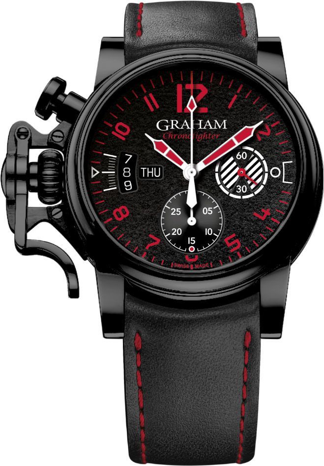 Graham Chronofighter Vintage DLC Red Limited Edition Automatic Watch for Men