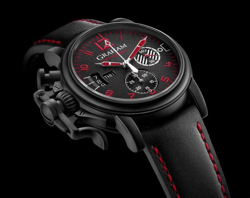 Graham Chronofighter Vintage DLC Red Limited Edition Automatic Watch for Men