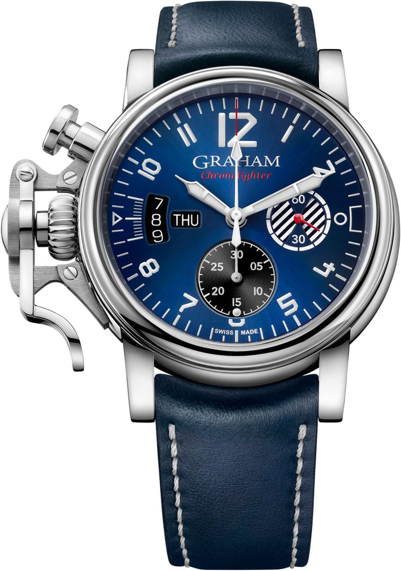 Graham Chronofighter Vintage Blue Automatic Watch for Men