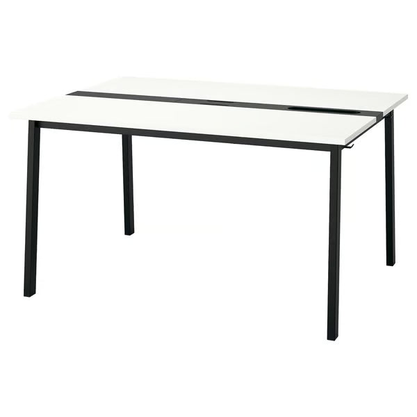 IKEA MITTZON Conference table, white, 140x108x75 cm (55 1/8x42 1/2x29 1/2 ")