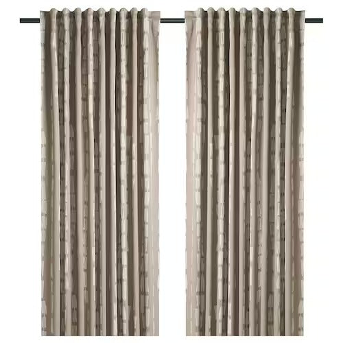 IKEA Hackberberis Room darkening curtains 1 pair beige