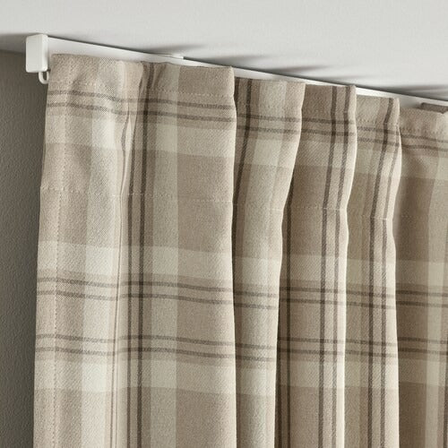 IKEA HAGGVECKMAL Room darkening curtains, 1 pair, beige, 145x250 cm (57x98 ")) | IKEA Curtains | Eachdaykart