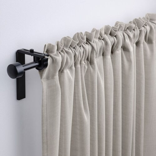 IKEA HALLEBRACKA Sheer curtains, 1 pair, light grey, 145x250 cm (57x98 ") | IKEA Curtains | Eachdaykart