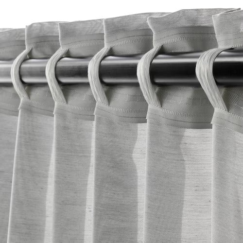 IKEA HILJA Curtains, 1 pair, grey, 145x250 cm (57x98 ½ ") | IKEA Curtains | Eachdaykart