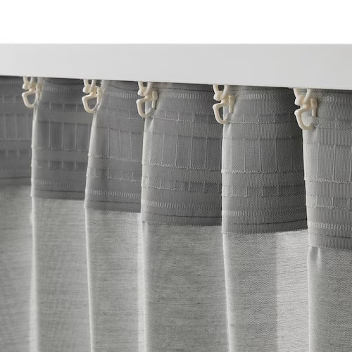 IKEA HILJA Curtains, 1 pair, grey, 145x250 cm (57x98 ½ ") | IKEA Curtains | Eachdaykart