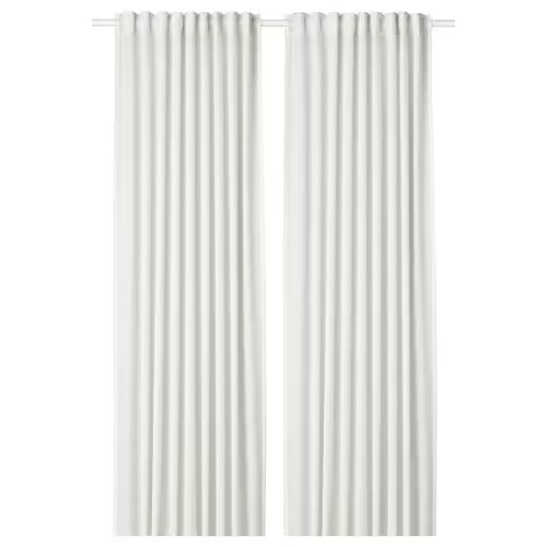 IKEA HILJA Curtains, 1 pair, white, 145x250 cm (57x98 ") | IKEA Curtains | Eachdaykart