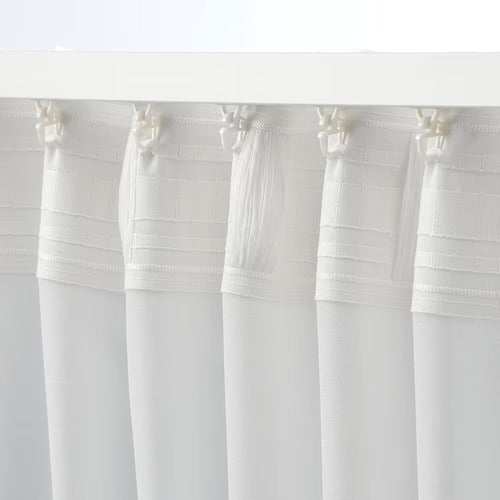 IKEA HILJA Curtains, 1 pair, white, 145x250 cm (57x98 ") | IKEA Curtains | Eachdaykart