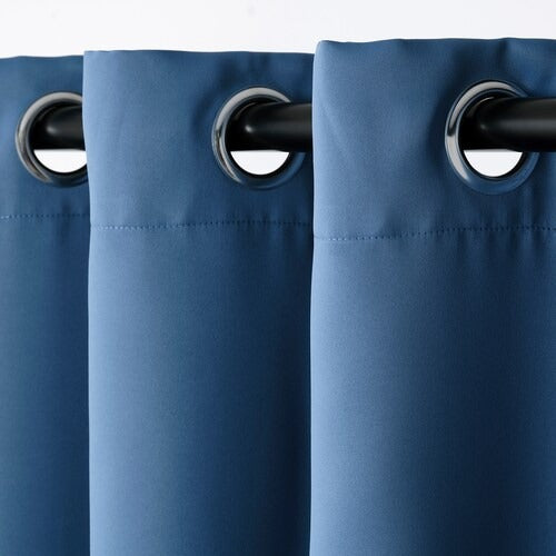 IKEA HILLEBORG Room darkening curtains, 1 pair, blue, 145x250 cm (57x98 ") | IKEA Curtains | Eachdaykart