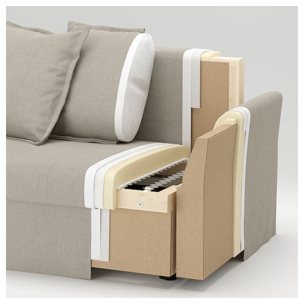 IKEA Holmsund 3 seat sofa bed kilanda grey brown