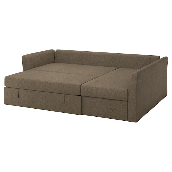 IKEA Holmsund corner sofa bed kilanda grey brown