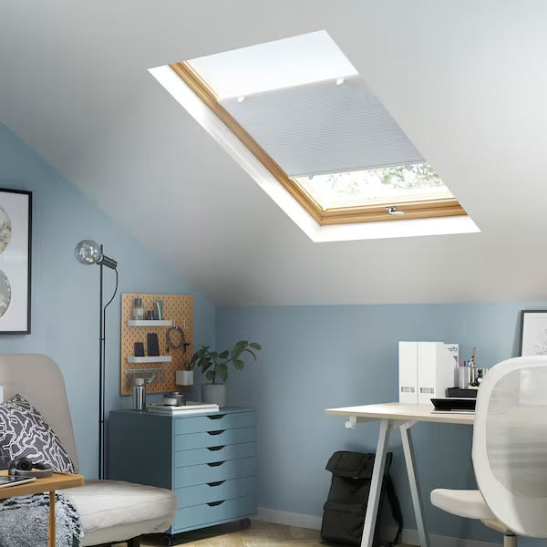 IKEA Hornvallmo block out pleated blind white top down bottom up