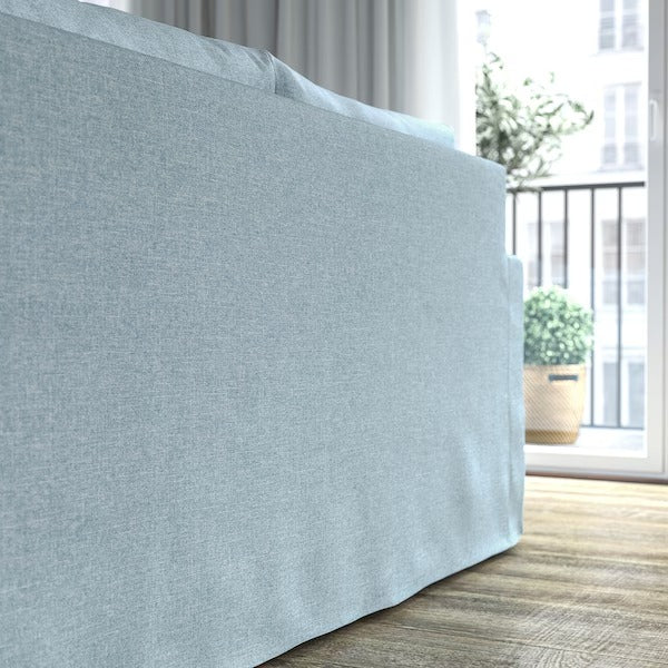 IKEA Hyltarp 3 seat sofa w chaise longue left kilanda pale blue