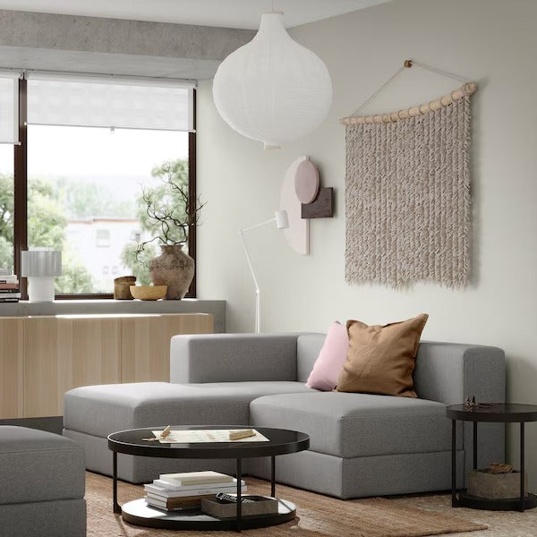 IKEA Jattebo 2.5 seat modular sofa with chaise longue left tonerud grey