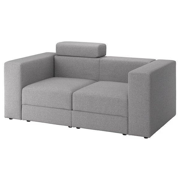 IKEA Jattebo 2 seat modular sofa with headrest tonerud grey