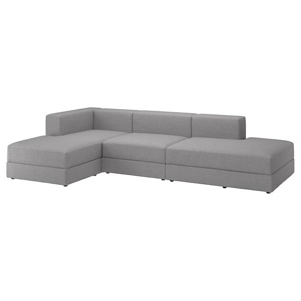 IKEA Jattebo 35 seat modular sofa with chaise longues tonerud grey