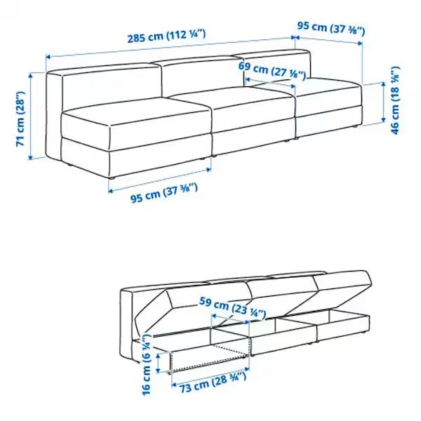 IKEA Jattebo 4 5 seat modular sofa