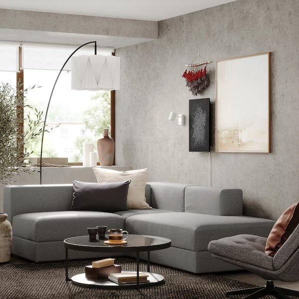 IKEA Jattebo mod corner sofa 25 seat with chaise longue right tonerud grey