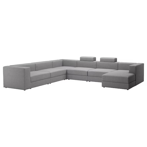 IKEA Jattebo u shaped sofa 7 seat with chaise longue tonerud grey