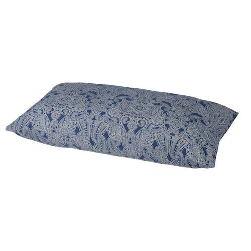 IKEA JATTEVALLMO Pillowcase, dark blue/white, 50x80 cm (20x31 ") | IKEA Bed linen | Eachdaykart