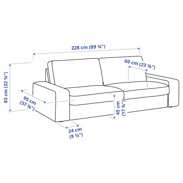 IKEA Kivik 3 seat sofa tibbleby beige grey