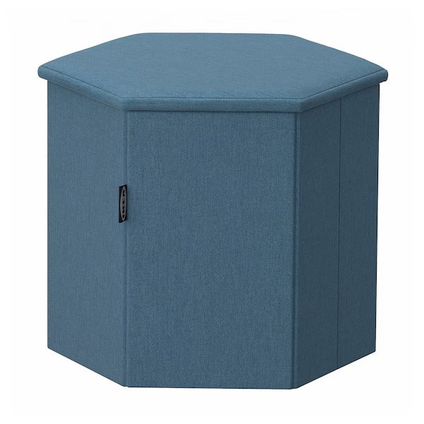 IKEA Kjuge pouffe with storage knisa medium blue