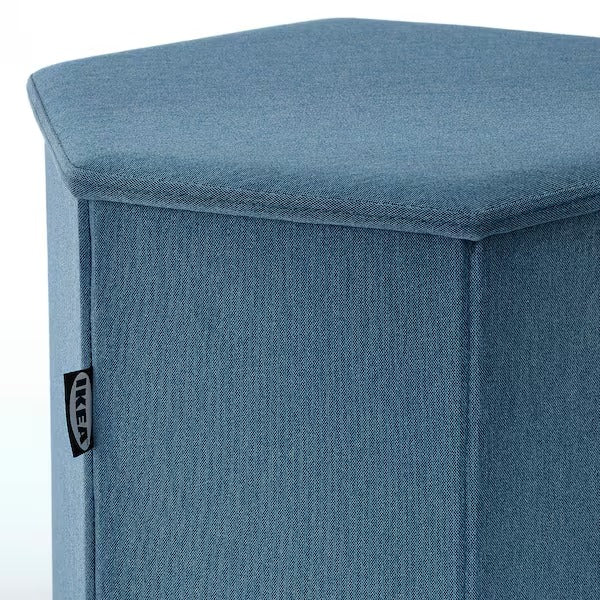 IKEA Kjuge pouffe with storage knisa medium blue
