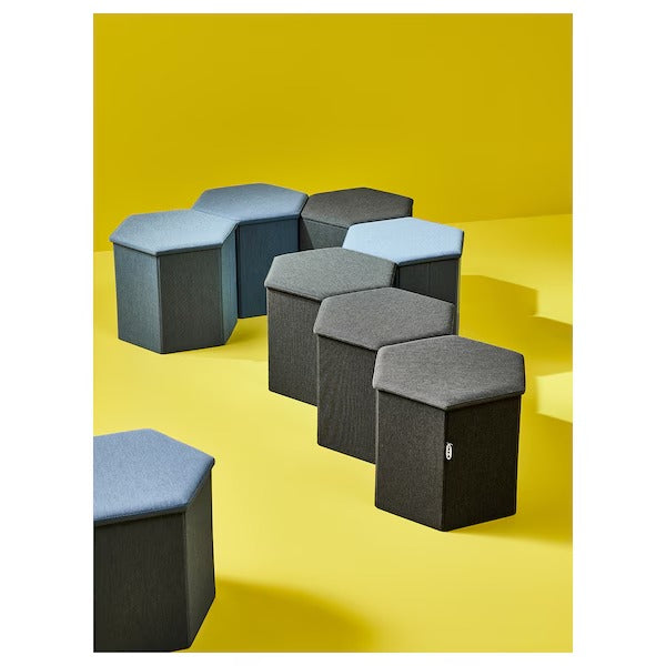 IKEA Kjuge pouffe with storage knisa medium blue