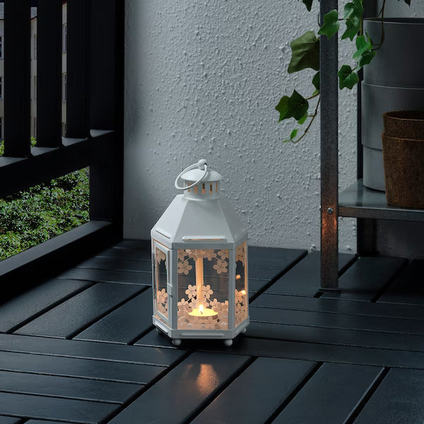 IKEA KRINGSYNT Lantern for tealight, in/outdoor, white | IKEA Lanterns