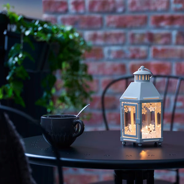 IKEA KRINGSYNT Lantern for tealight, in/outdoor, white | IKEA Lanterns