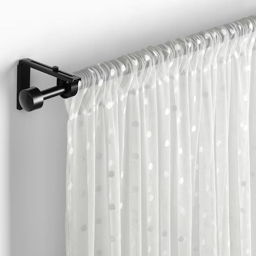 IKEA Kronmal Sheer curtains 1 pair dot pattern white